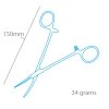 Modelcraft PCL5046 Curved Locking Forceps Jaws (Serrated) (150mm)